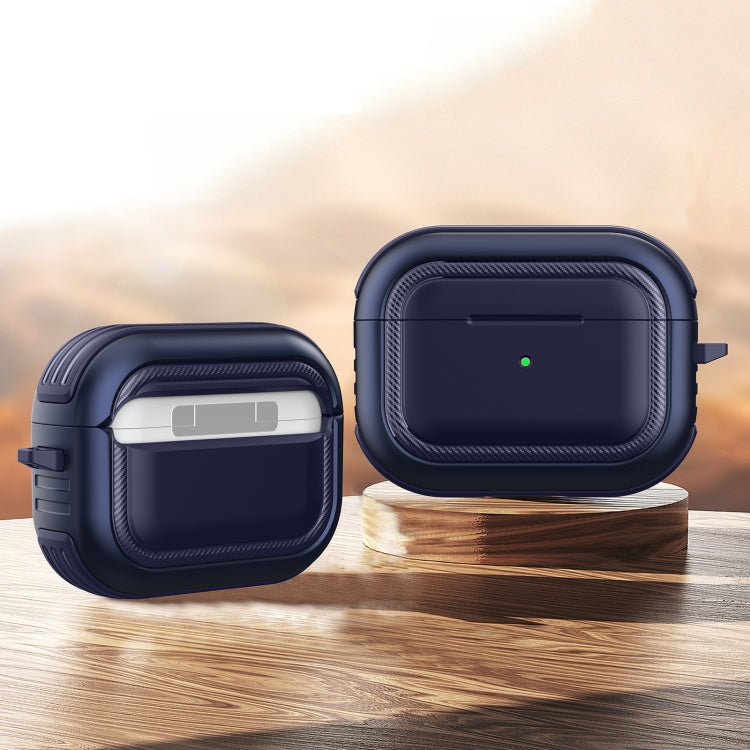 Wireless Earphones Shockproof TPU + PC Protective Case with Carabiner For AirPods Pro