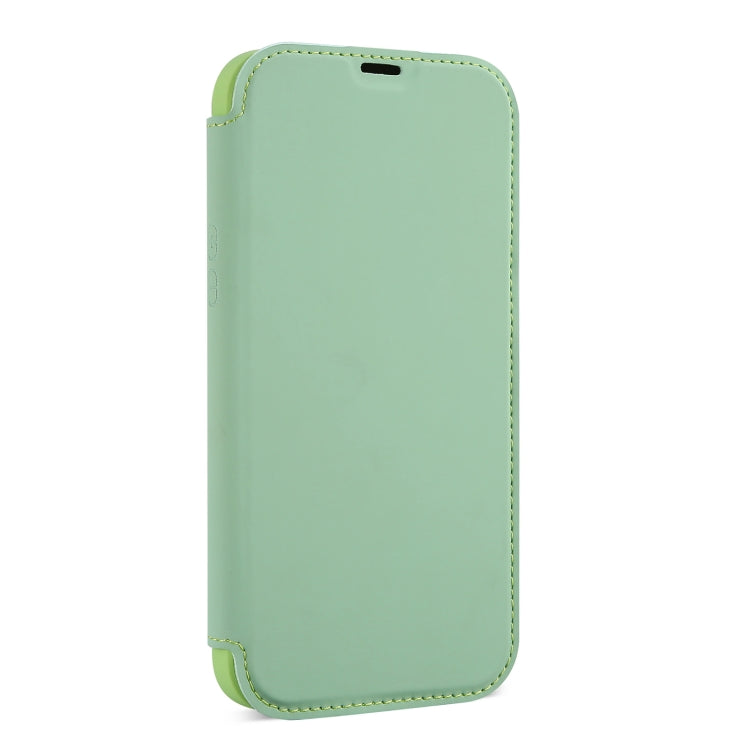 For iPhone 13 Skin Feel Horizontal Flip PU Leather Case with Holder & Card Slot