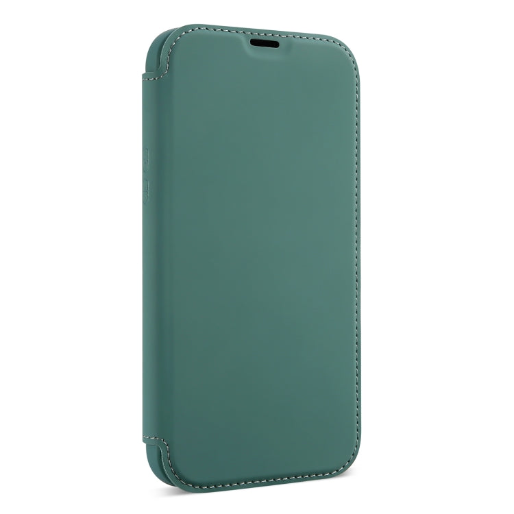 For iPhone 13 Skin Feel Horizontal Flip PU Leather Case with Holder & Card Slot