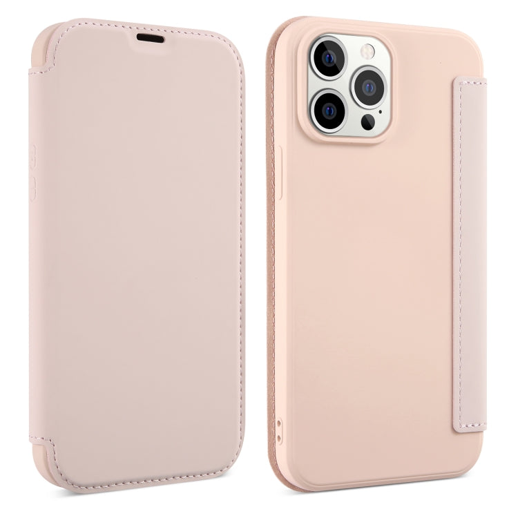 For iPhone 13 Skin Feel Horizontal Flip PU Leather Case with Holder & Card Slot