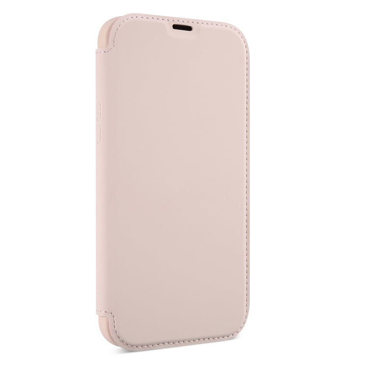 For iPhone 13 Skin Feel Horizontal Flip PU Leather Case with Holder & Card Slot