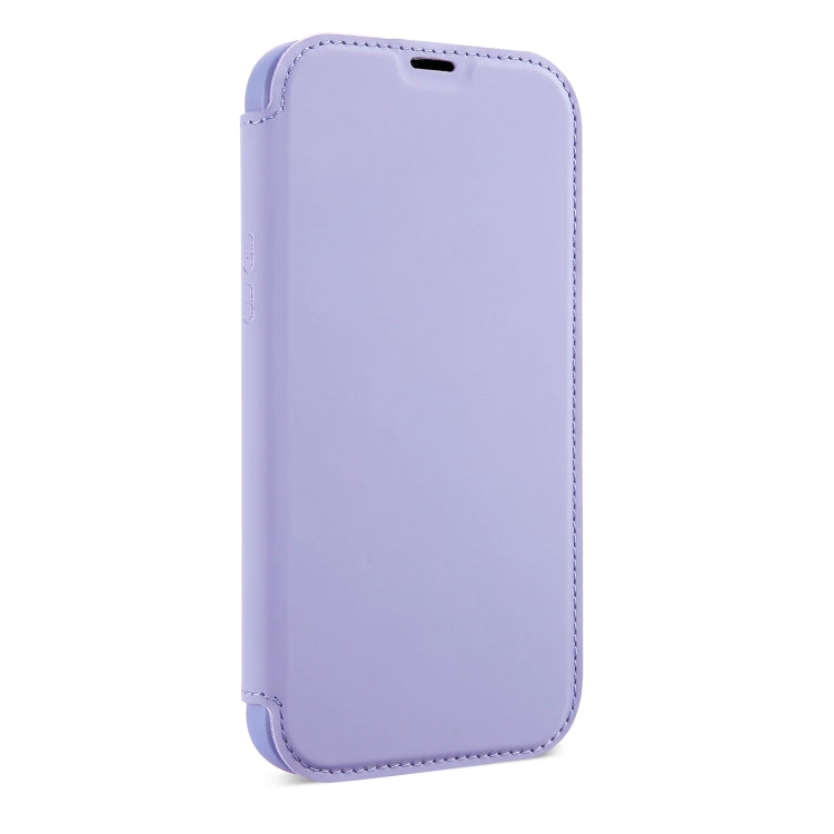 For iPhone 13 Skin Feel Horizontal Flip PU Leather Case with Holder & Card Slot