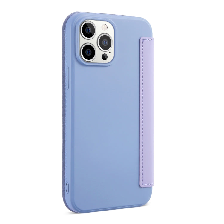 For iPhone 13 Skin Feel Horizontal Flip PU Leather Case with Holder & Card Slot