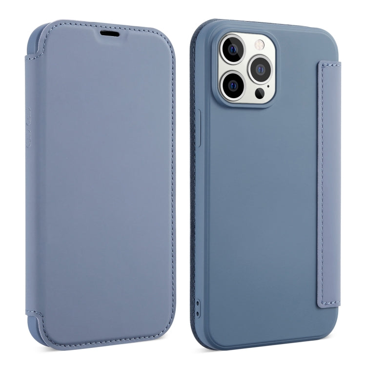 For iPhone 13 Skin Feel Horizontal Flip PU Leather Case with Holder & Card Slot