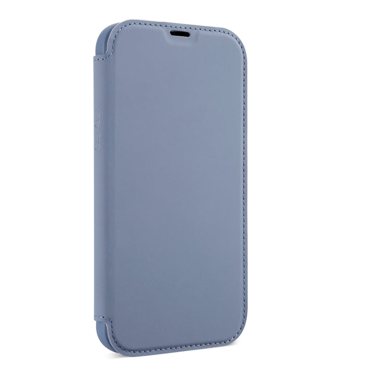 For iPhone 13 Skin Feel Horizontal Flip PU Leather Case with Holder & Card Slot