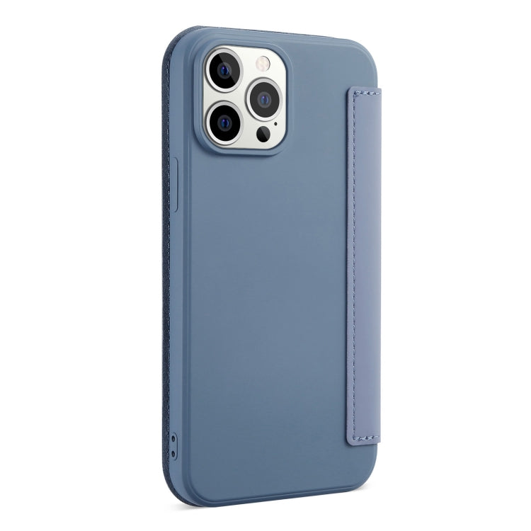 For iPhone 13 Skin Feel Horizontal Flip PU Leather Case with Holder & Card Slot