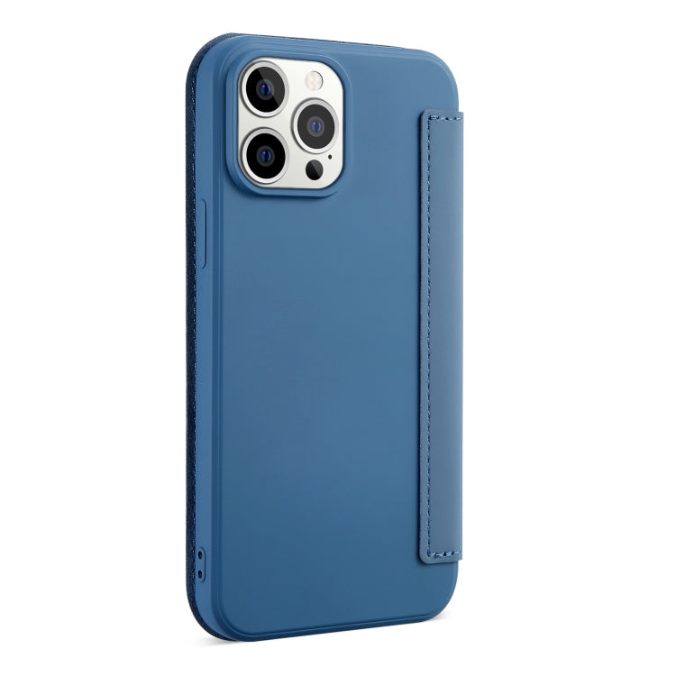 For iPhone 13 Skin Feel Horizontal Flip PU Leather Case with Holder & Card Slot