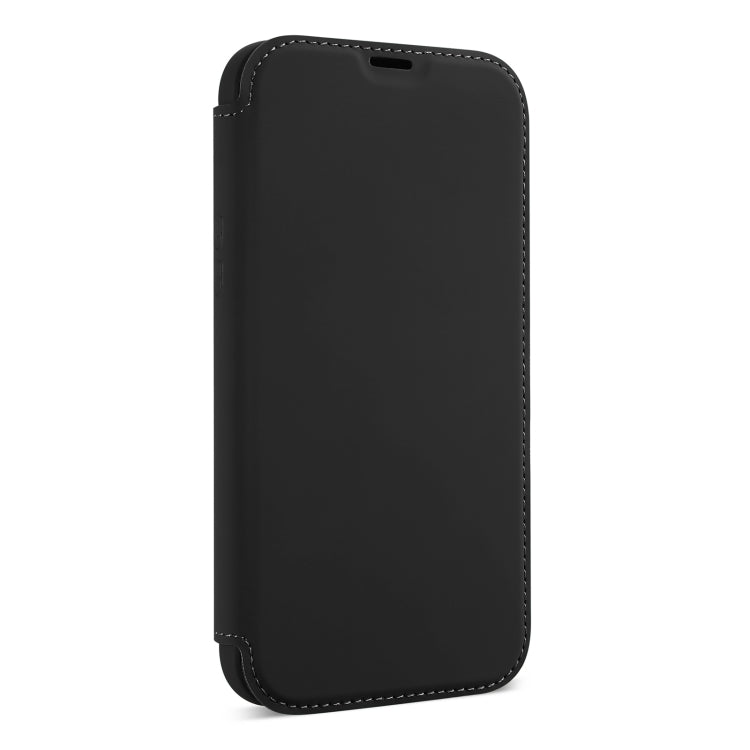 For iPhone 13 Skin Feel Horizontal Flip PU Leather Case with Holder & Card Slot