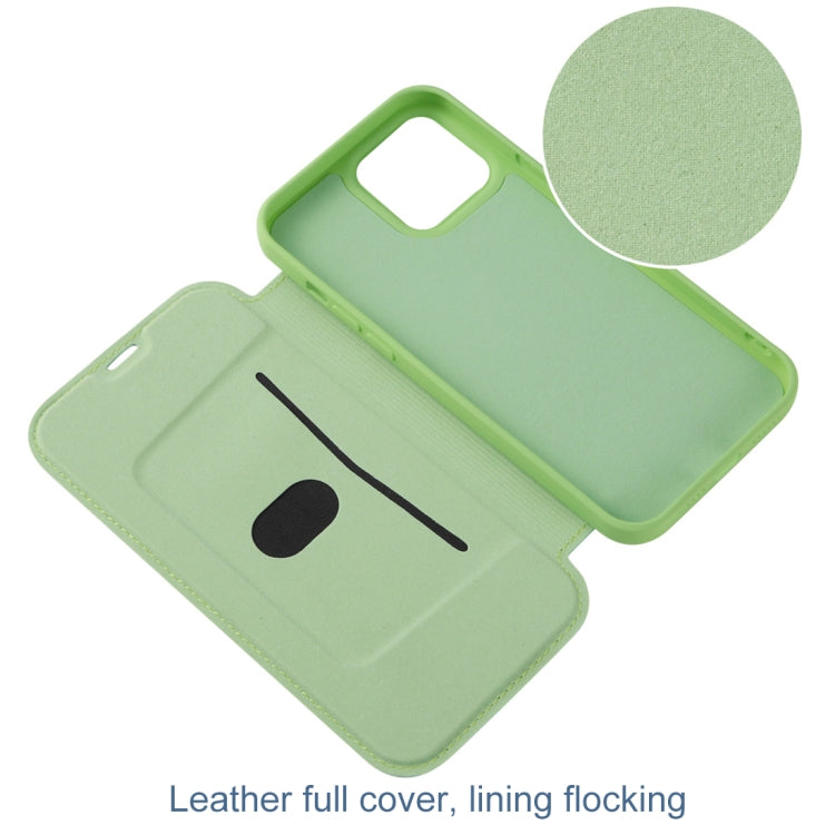 For iPhone 13 Skin Feel Horizontal Flip PU Leather Case with Holder & Card Slot