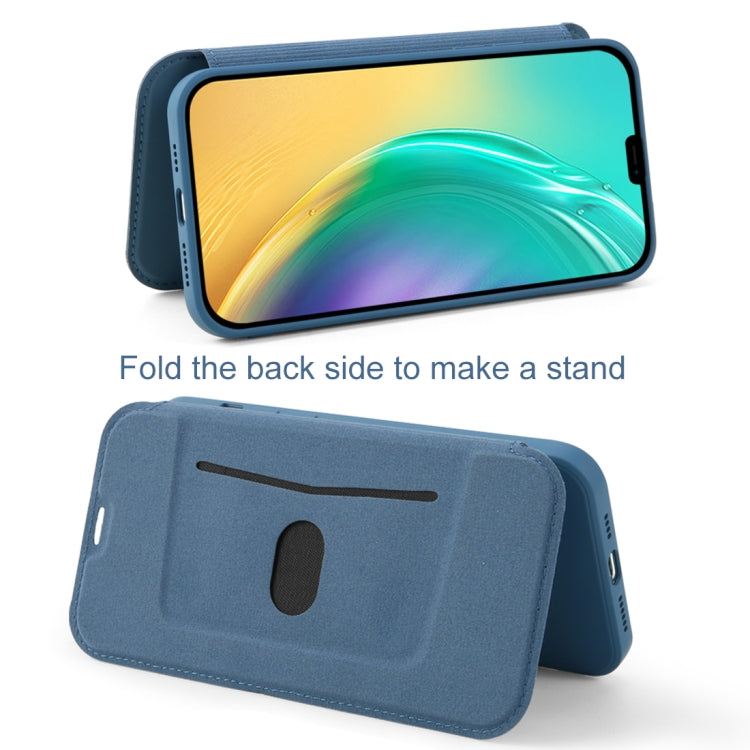 For iPhone 13 Pro Max Skin Feel Horizontal Flip PU Leather Case with Holder & Card Slot