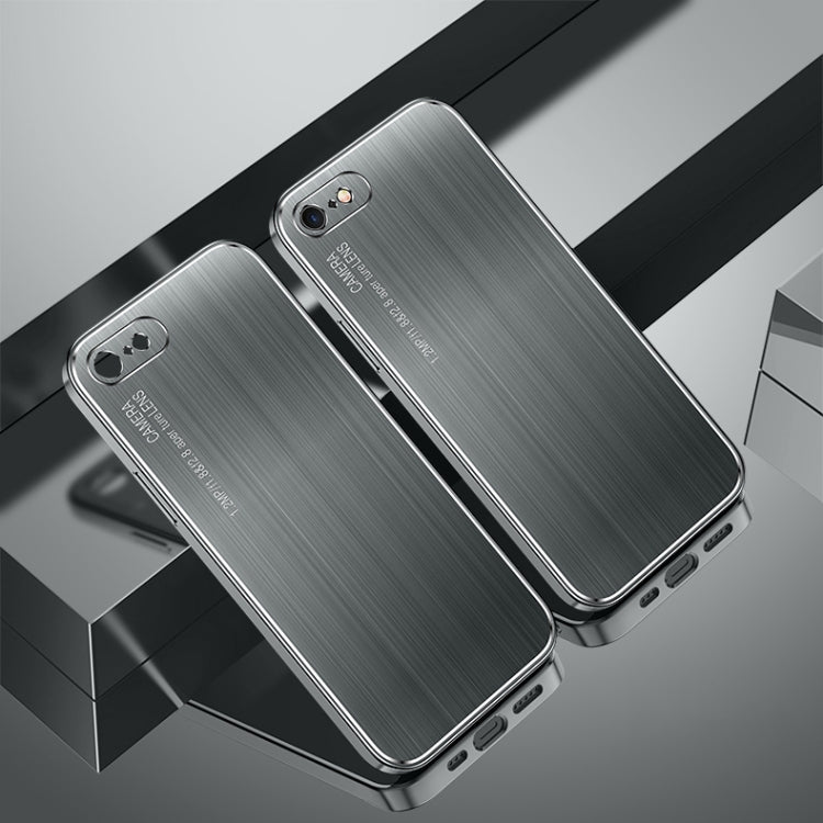 Cool Sharp Series Aluminum Plate Brushed Lens All-inclusive Protective Case For iPhone 8 Plus & 7 Plus