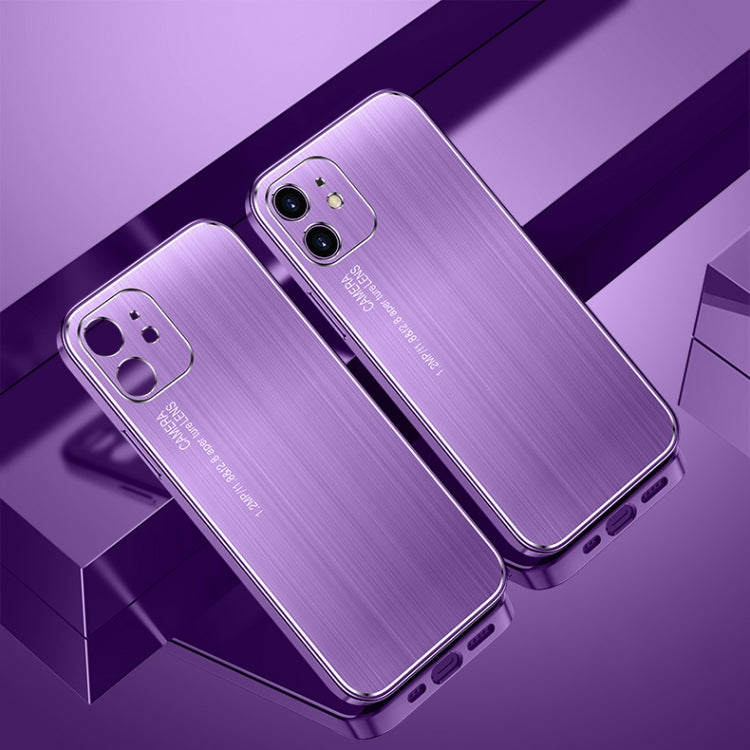 For iPhone 13 Cool Sharp Series Aluminum Plate Brushed Lens All-inclusive Protective Case