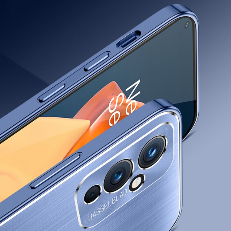 For OnePlus 9 Cool Sharp Series Aluminum Plate Brushed Lens All-inclusive Protective Case