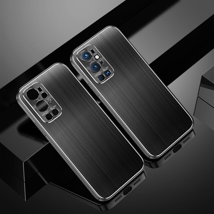 For OnePlus 9 Pro Cool Sharp Series Aluminum Plate Brushed Lens All-inclusive Protective Case