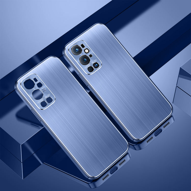 For OnePlus 9 Pro Cool Sharp Series Aluminum Plate Brushed Lens All-inclusive Protective Case