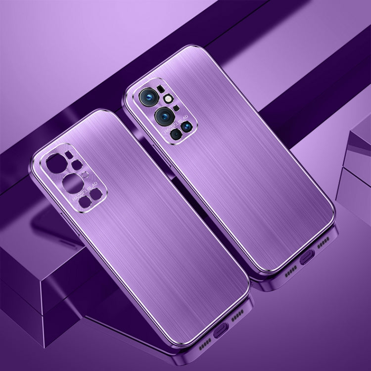 For OnePlus 9 Pro Cool Sharp Series Aluminum Plate Brushed Lens All-inclusive Protective Case