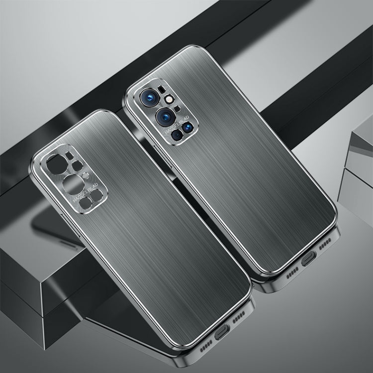 For OnePlus 9 Pro Cool Sharp Series Aluminum Plate Brushed Lens All-inclusive Protective Case