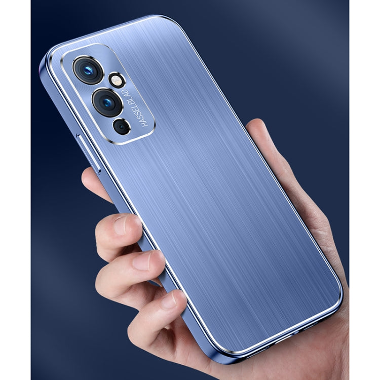 For OnePlus 9 Pro Cool Sharp Series Aluminum Plate Brushed Lens All-inclusive Protective Case