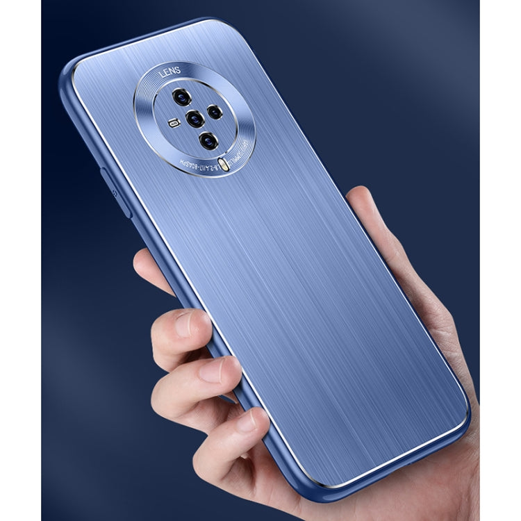 For vivo S6 5G Cool Sharp Series Aluminum Plate Brushed Lens All-inclusive Protective Case