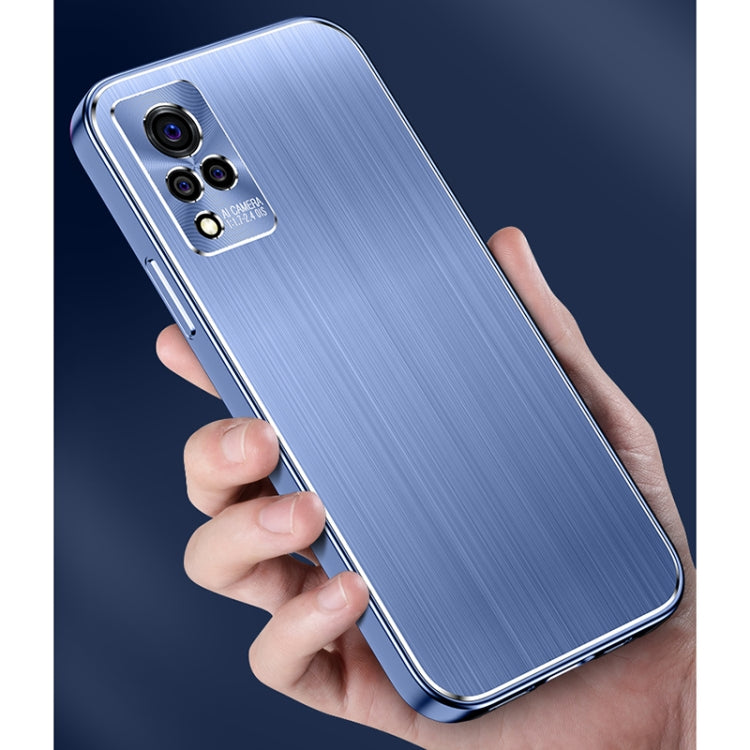 For vivo S9e Cool Sharp Series Aluminum Plate Brushed Lens All-inclusive Protective Case