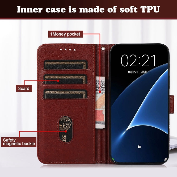 For Samsung Galaxy A02s / M02s Embossed Big Small Concentric Squares Pattern Horizontal Flip Leather Case with Card Slot & Holder & Wallet