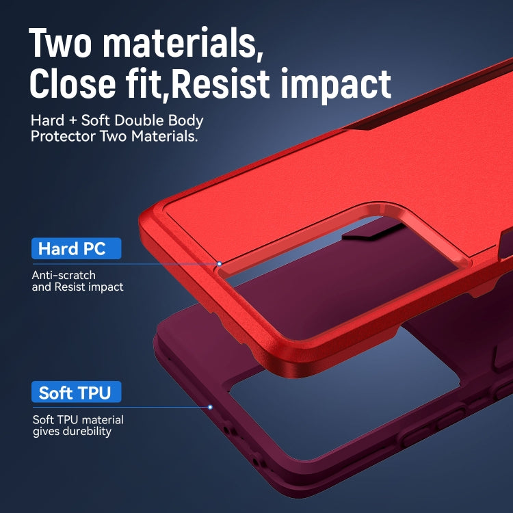 For Samsung Galay S21 Ultra 5G Pioneer Armor Heavy Duty PC + TPU Shockproof Case