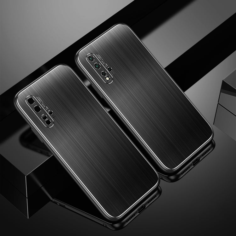 For Huawei nova 5 Cool Sharp Series Aluminum Plate Brushed Lens All-inclusive Protective Case