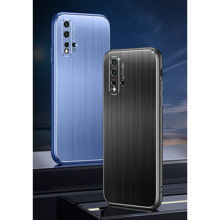 For Huawei nova 5 Cool Sharp Series Aluminum Plate Brushed Lens All-inclusive Protective Case