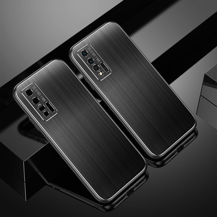 For Huawei nova 6 5G Cool Sharp Series Aluminum Plate Brushed Lens All-inclusive Protective Case