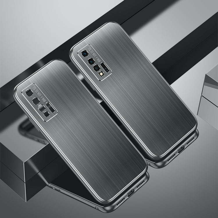 For Huawei nova 6 5G Cool Sharp Series Aluminum Plate Brushed Lens All-inclusive Protective Case