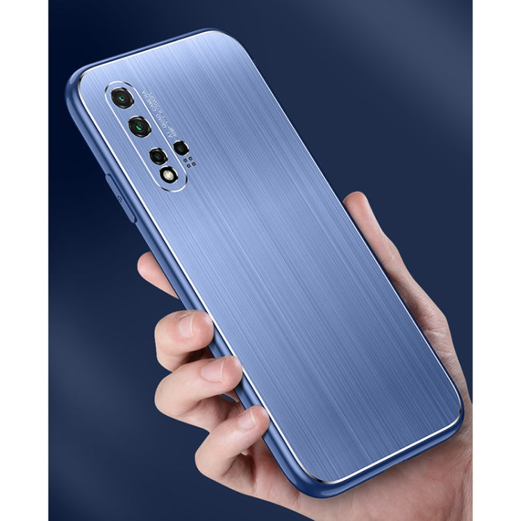 For Huawei nova 6 5G Cool Sharp Series Aluminum Plate Brushed Lens All-inclusive Protective Case