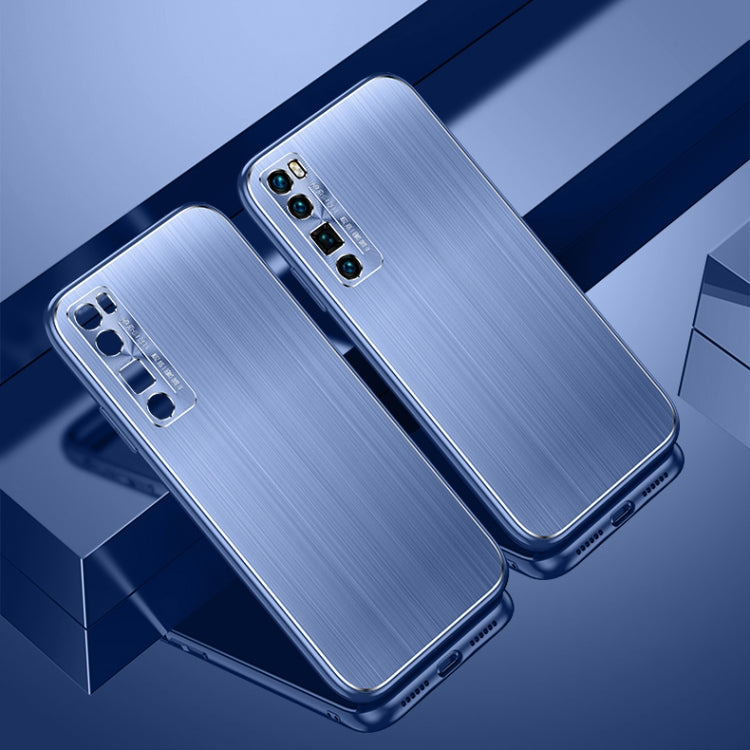 For Huawei nova 7 Pro Cool Sharp Series Aluminum Plate Brushed Lens All-inclusive Protective Case