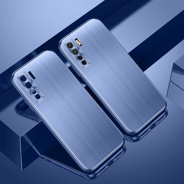For Huawei nova 7 SE Cool Sharp Series Aluminum Plate Brushed Lens All-inclusive Protective Case