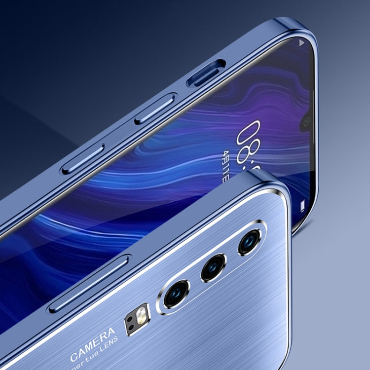 For Huawei P30 Cool Sharp Series Aluminum Plate Brushed Lens All-inclusive Protective Case