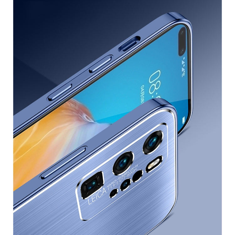For Huawei P40 Cool Sharp Series Aluminum Plate Brushed Lens All-inclusive Protective Case
