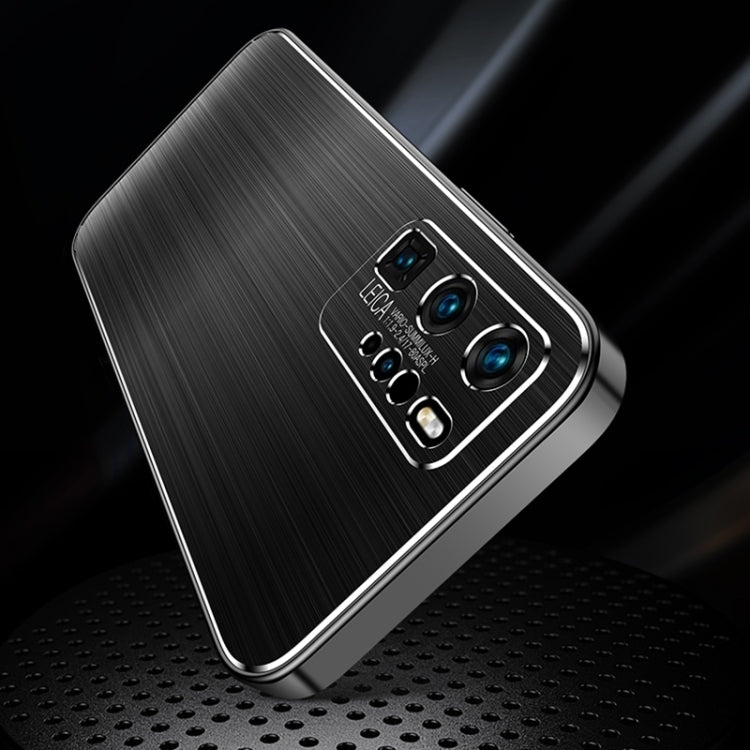 For Huawei P40 Cool Sharp Series Aluminum Plate Brushed Lens All-inclusive Protective Case
