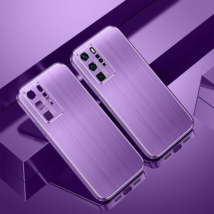 For Huawei P40 Pro Cool Sharp Series Aluminum Plate Brushed Lens All-inclusive Protective Case