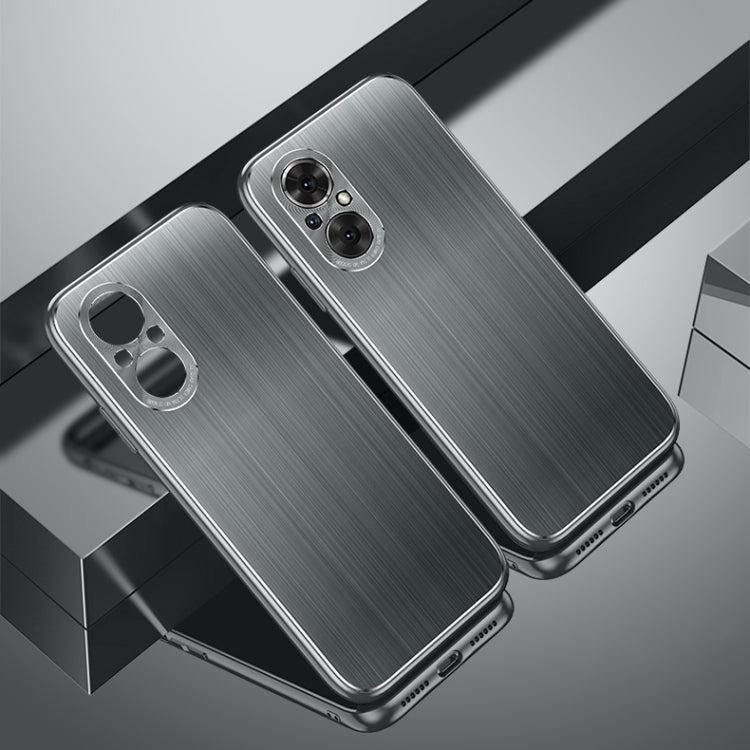 For Honor 50 SE Cool Sharp Series Aluminum Plate Brushed Lens All-inclusive Protective Case