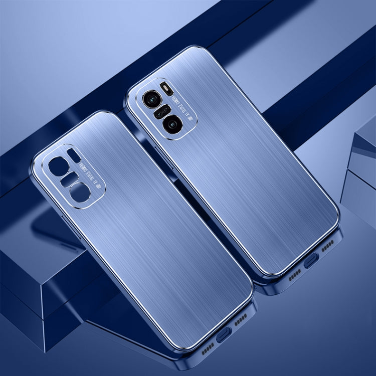 For Xiaomi Redmi K40 / K40 Pro Cool Sharp Series Aluminum Plate Brushed Lens All-inclusive Protective Case