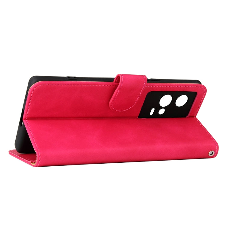 For vivo iQOO 8 Pro Solid Color Skin Feel Magnetic Buckle Horizontal Flip PU Leather Case with Holder & Card Slots & Wallet