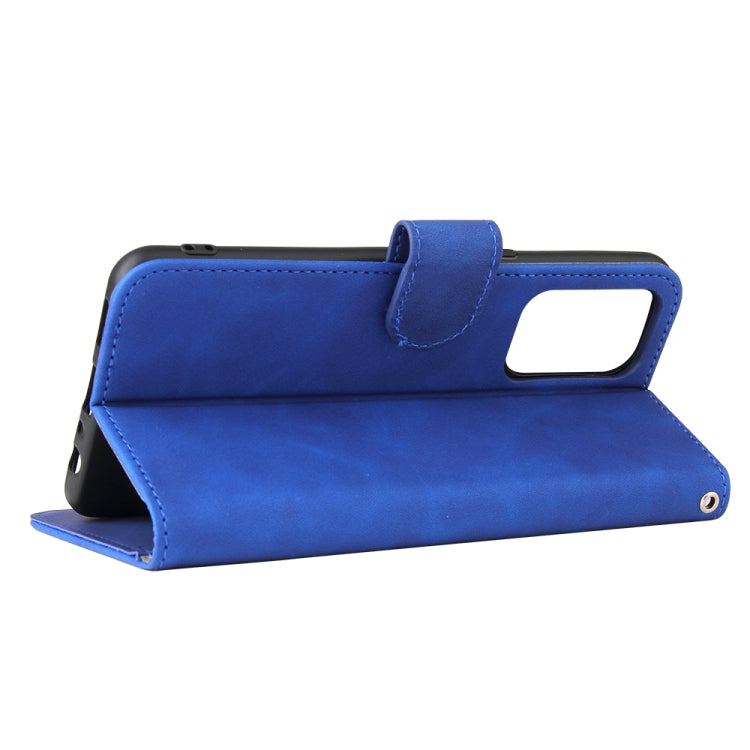 For OPPO Reno6 4G Solid Color Skin Feel Magnetic Buckle Horizontal Flip PU Leather Case with Holder & Card Slots & Wallet