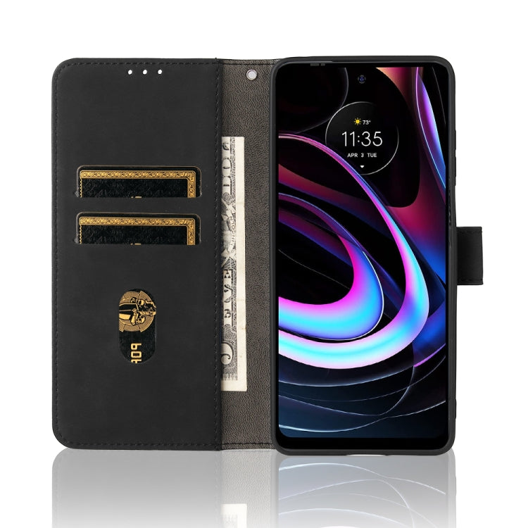 For Motorola Edge (2021) Solid Color Skin Feel Magnetic Buckle Horizontal Flip PU Leather Case with Holder & Card Slots & Wallet