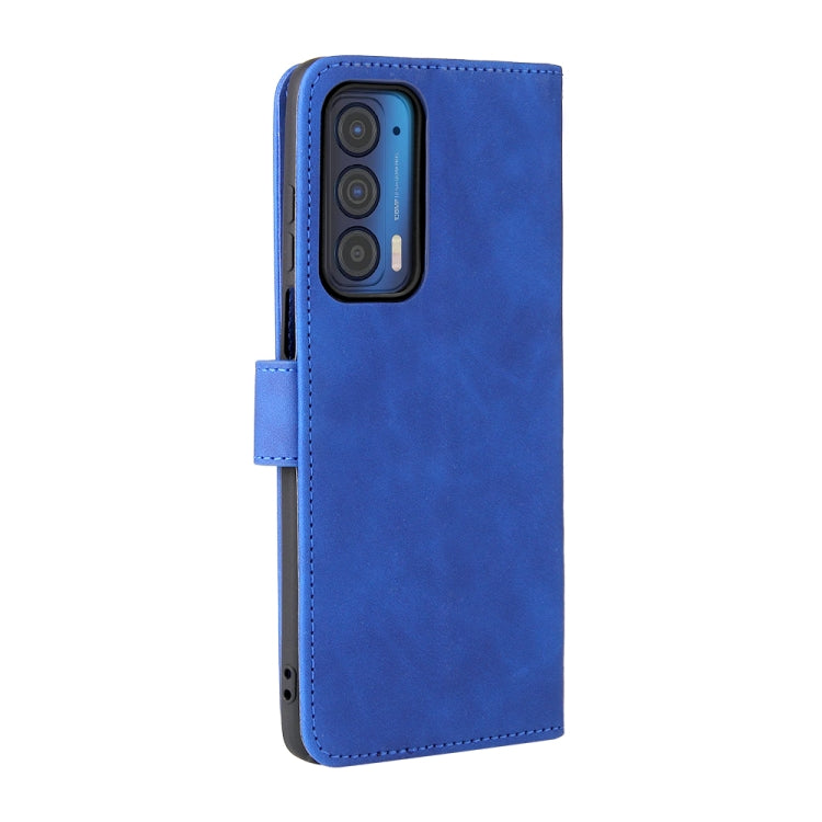 For Motorola Edge (2021) Solid Color Skin Feel Magnetic Buckle Horizontal Flip PU Leather Case with Holder & Card Slots & Wallet