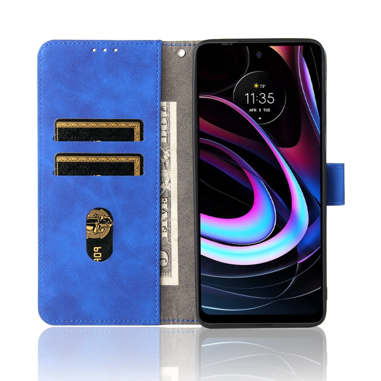 For Motorola Edge (2021) Solid Color Skin Feel Magnetic Buckle Horizontal Flip PU Leather Case with Holder & Card Slots & Wallet