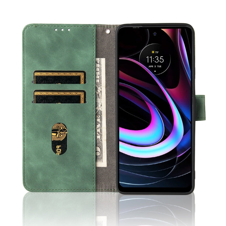 For Motorola Edge (2021) Solid Color Skin Feel Magnetic Buckle Horizontal Flip PU Leather Case with Holder & Card Slots & Wallet