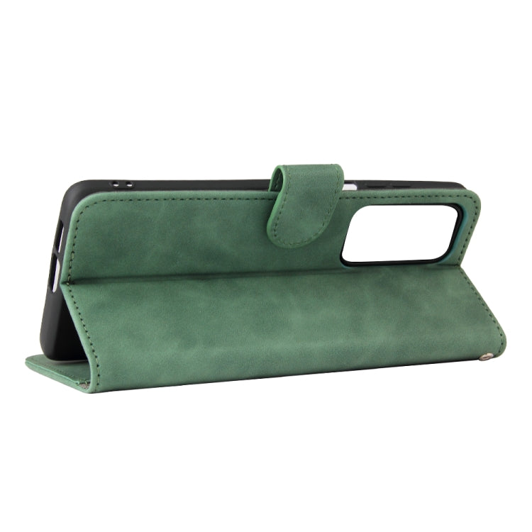 For Motorola Edge (2021) Solid Color Skin Feel Magnetic Buckle Horizontal Flip PU Leather Case with Holder & Card Slots & Wallet