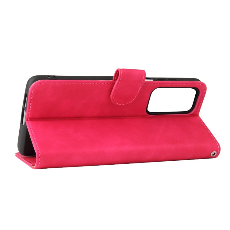 For Motorola Edge (2021) Solid Color Skin Feel Magnetic Buckle Horizontal Flip PU Leather Case with Holder & Card Slots & Wallet