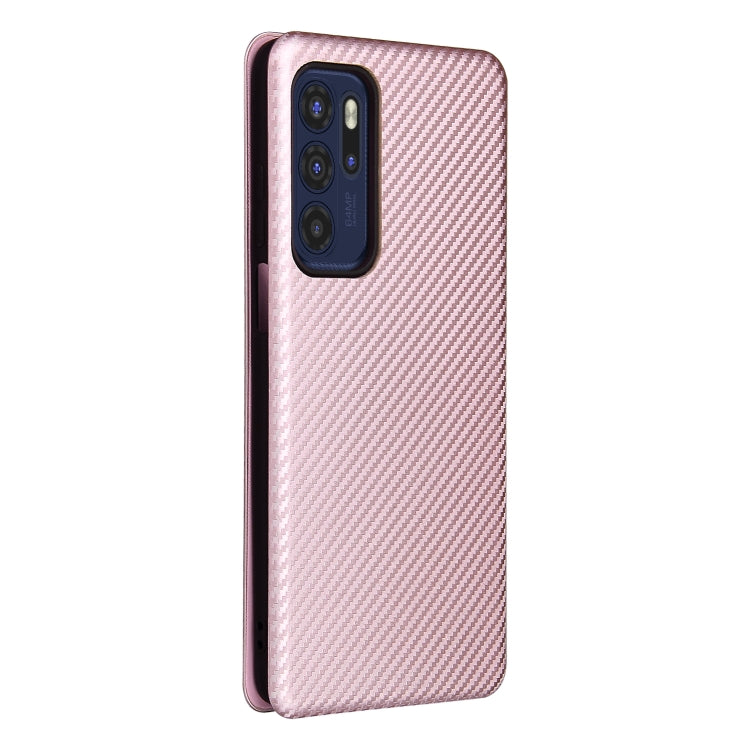 For Motorola Moto G60S Carbon Fiber Texture Horizontal Flip TPU + PC + PU Leather Case with Card Slot