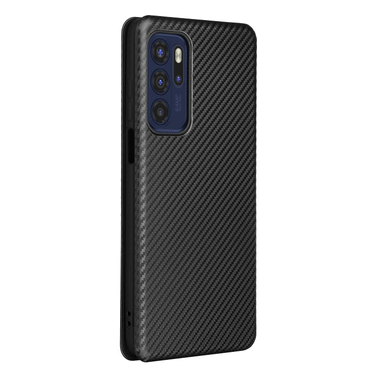 For Motorola Moto G60S Carbon Fiber Texture Horizontal Flip TPU + PC + PU Leather Case with Card Slot