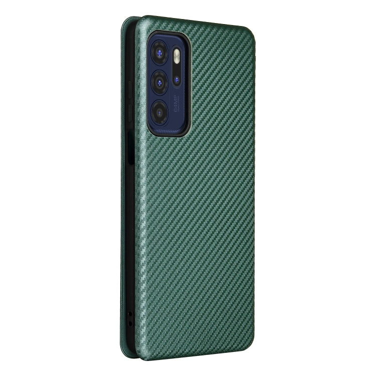 For Motorola Moto G60S Carbon Fiber Texture Horizontal Flip TPU + PC + PU Leather Case with Card Slot